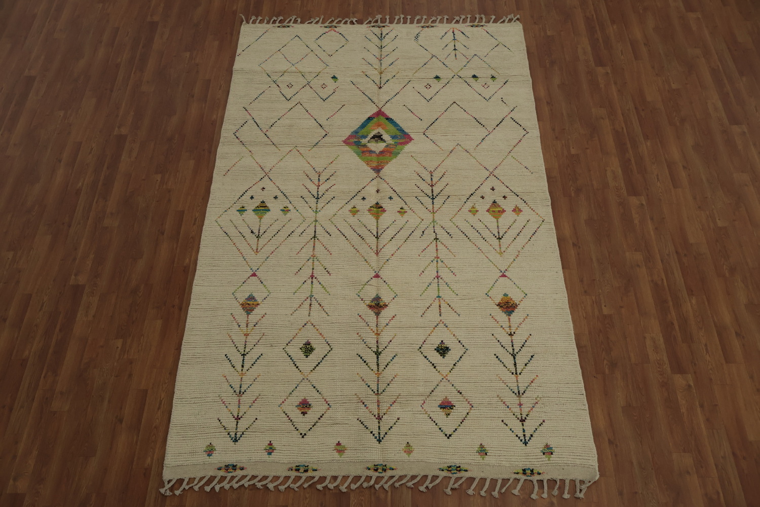 Ivory Geometric Moroccan Oriental Area Rug 6x10