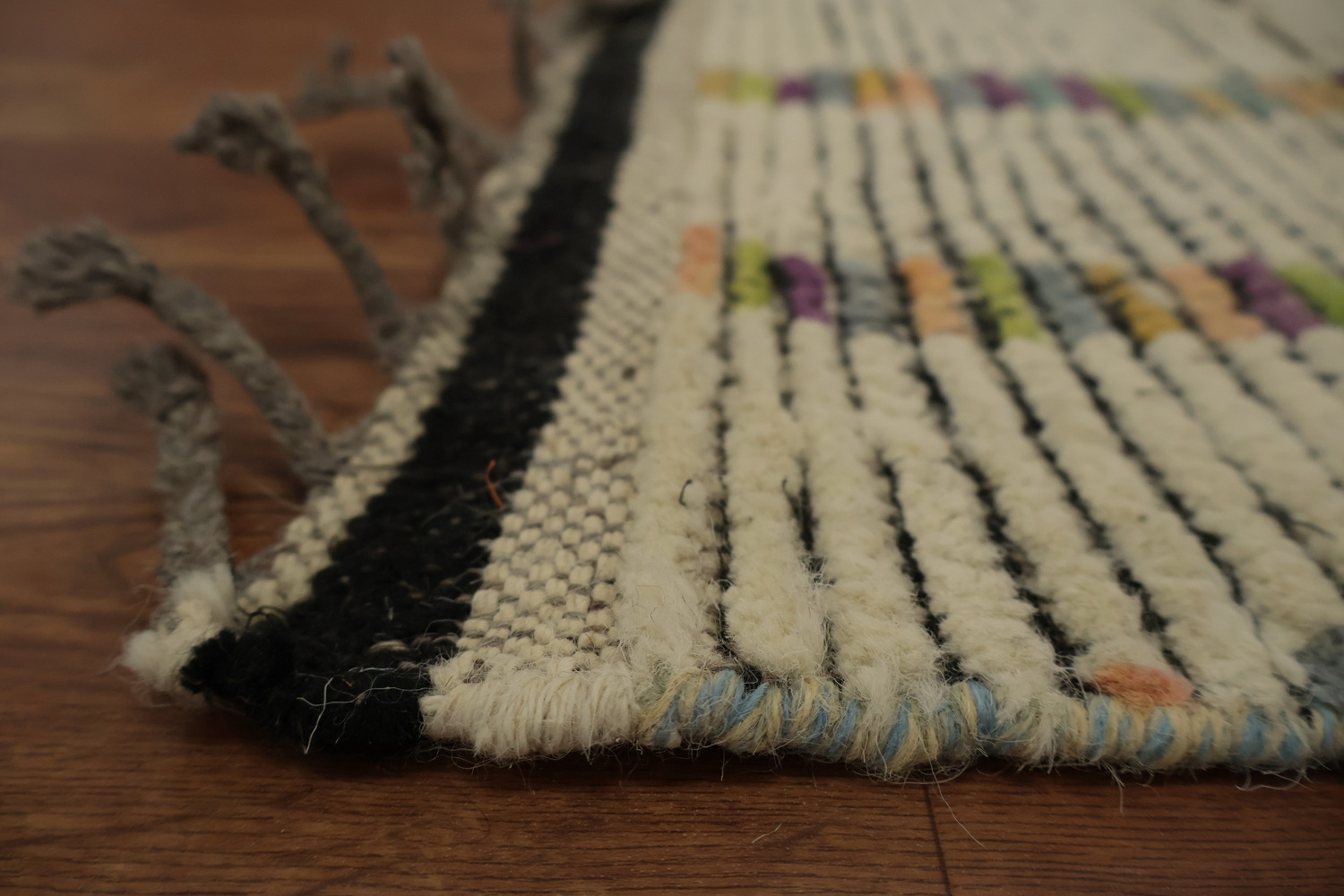 Handmade Ivory Moroccan Oriental Area Rug 5x8