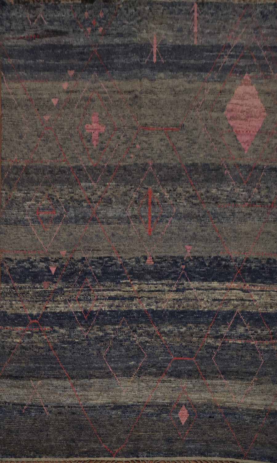 Artistic Dark Moroccan Area Rug 8x12 for Modern Home Decor