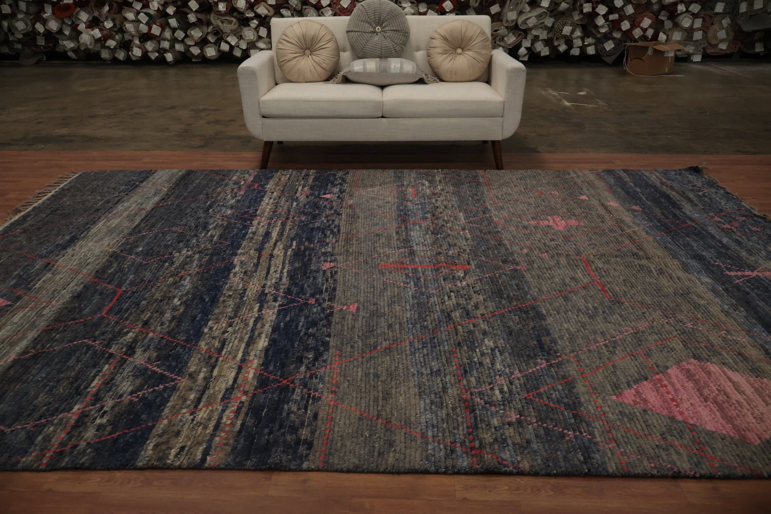 Artistic Dark Moroccan Area Rug 8x12 for Modern Home Decor