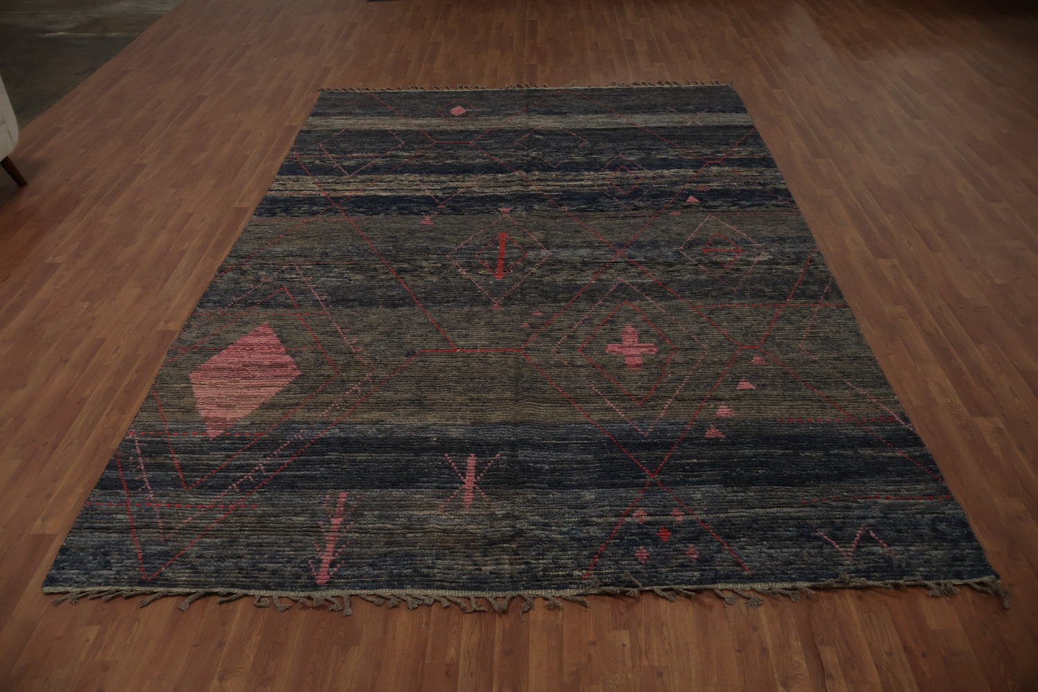Artistic Dark Moroccan Area Rug 8x12 for Modern Home Decor