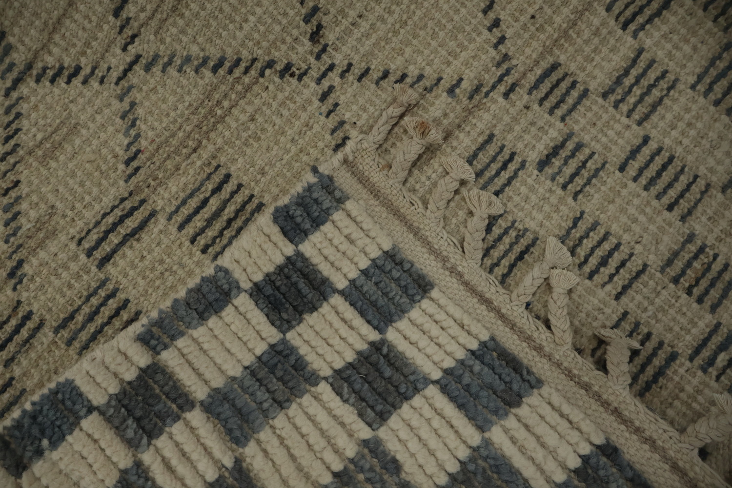Refined Lattice Patterns on a Moroccan Area Rug 8x11