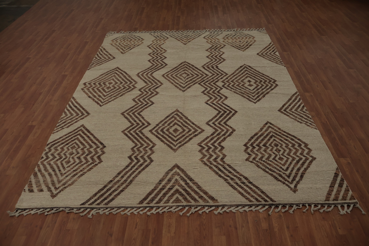 Striking Symmetry Moroccan Area Rug 8x11 for Stylish Interiors