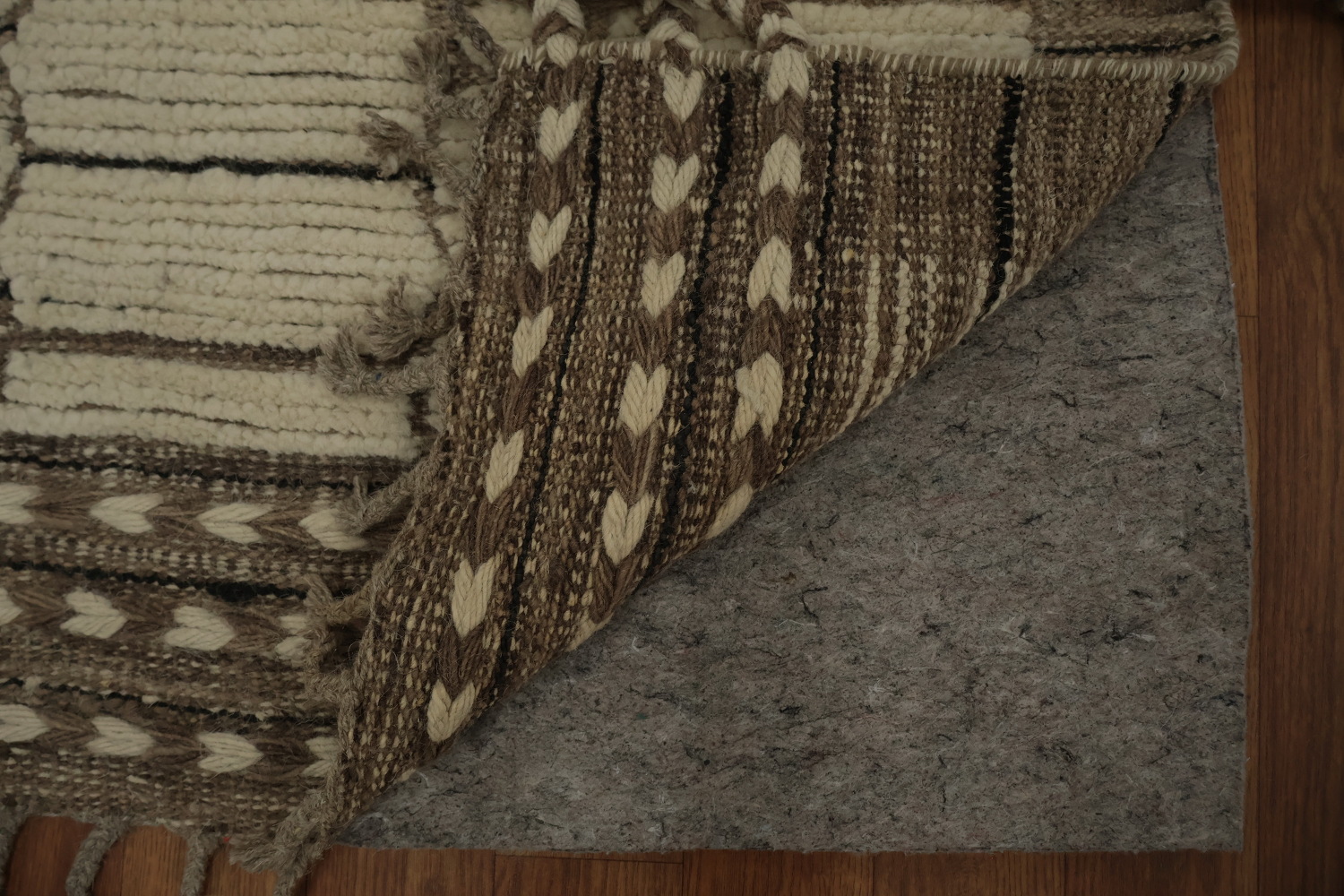 Handmade Ivory Large Moroccan Oriental Rug 12x17