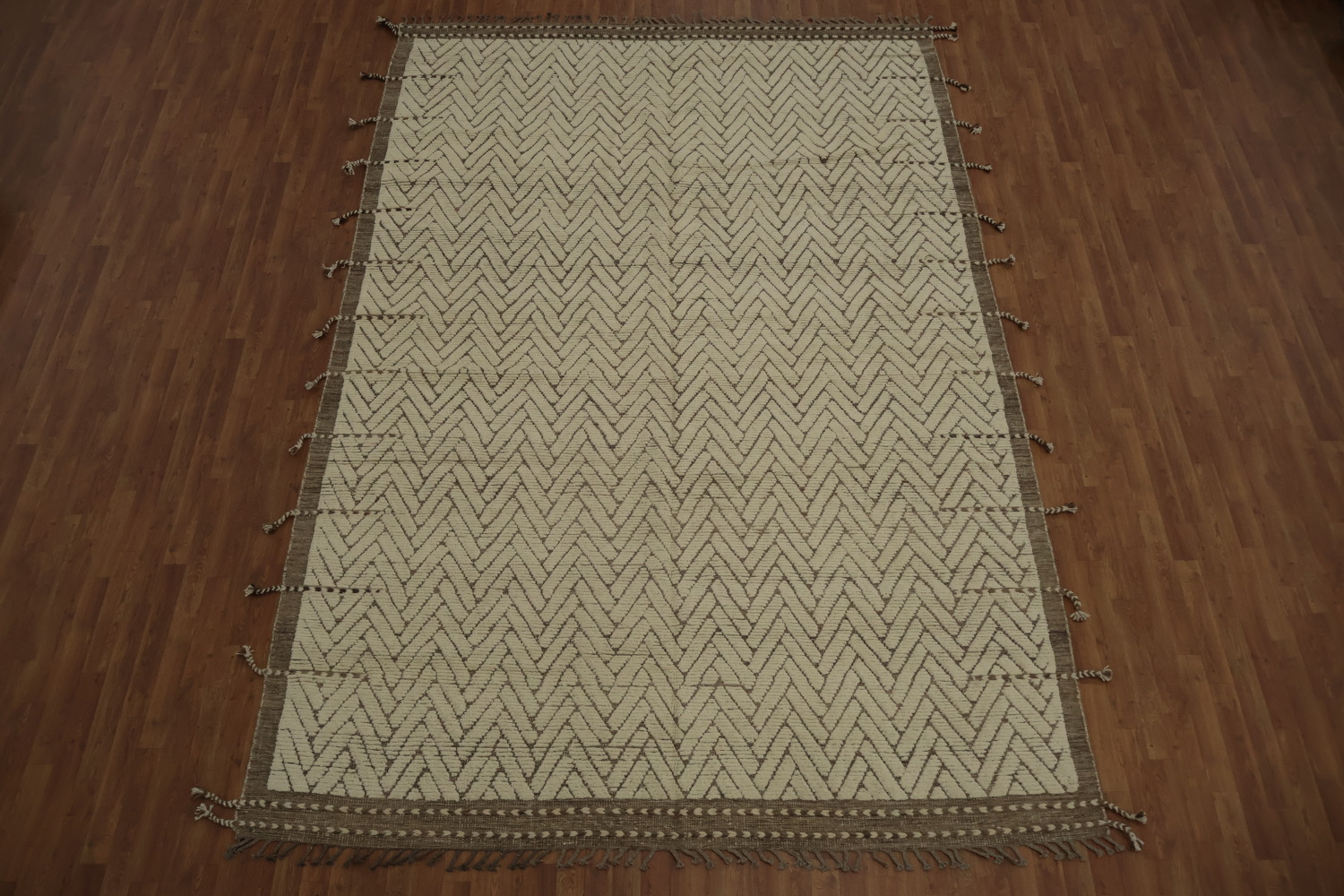 All-Over Chevron Moroccan Oriental Area Rug 9x13