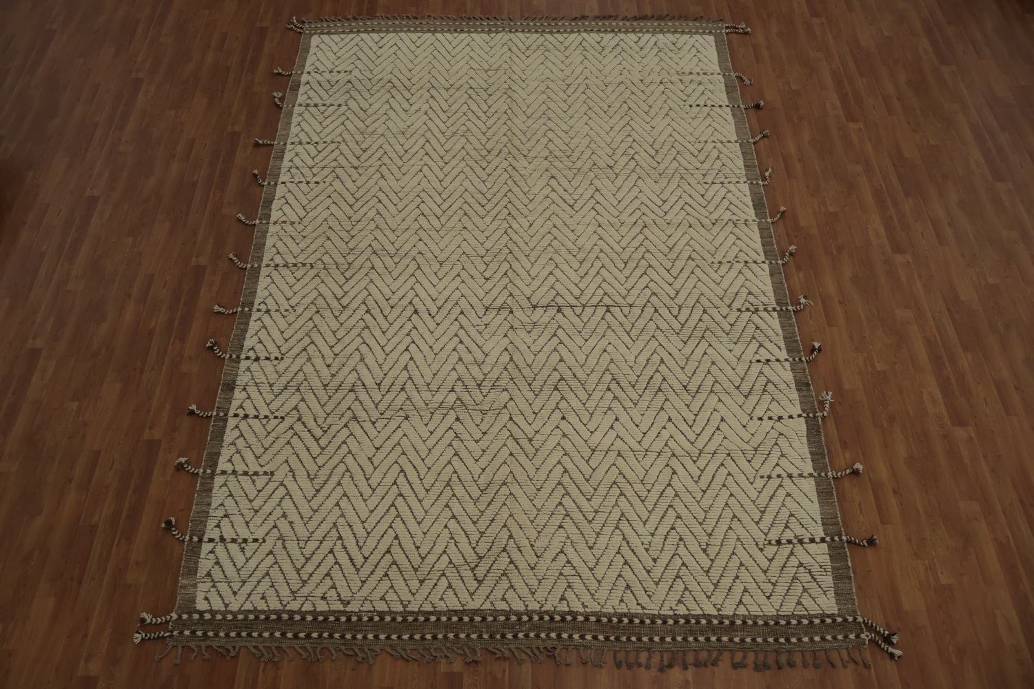 All-Over Chevron Moroccan Oriental Area Rug 9x13