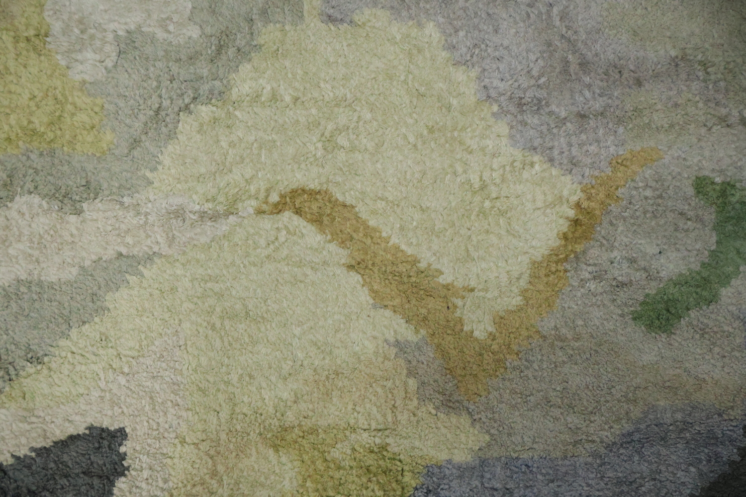 Gray Silver Flowers Silk Oriental Area Rug 5x8