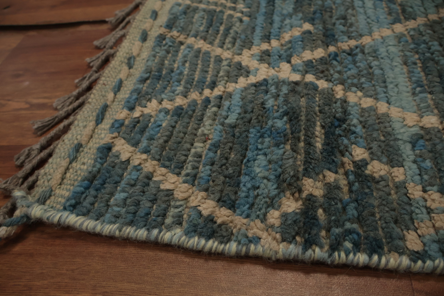 Hand-Knotted Wool Moroccan Area Rug 7x11