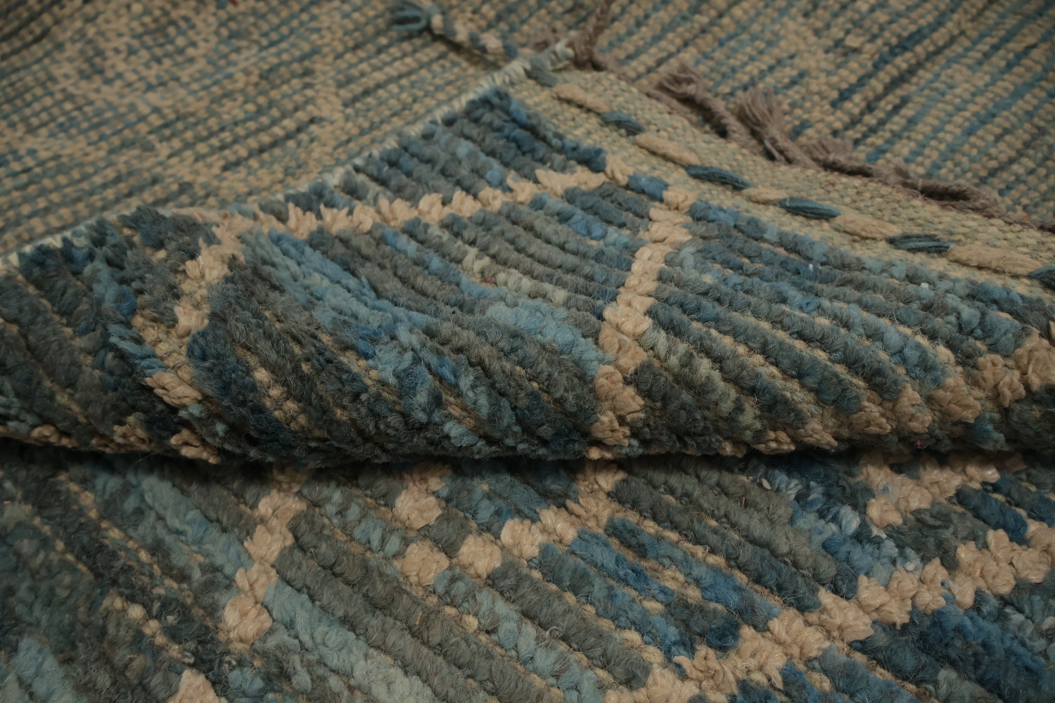 Hand-Knotted Wool Moroccan Area Rug 7x11