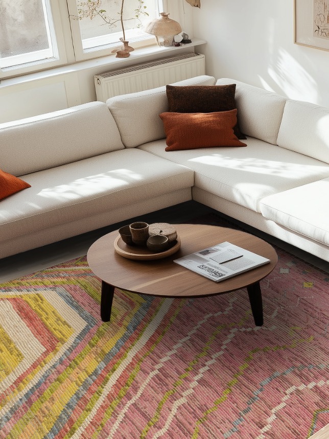 Handmade Wool Moroccan Abstract Area Rug 7x10