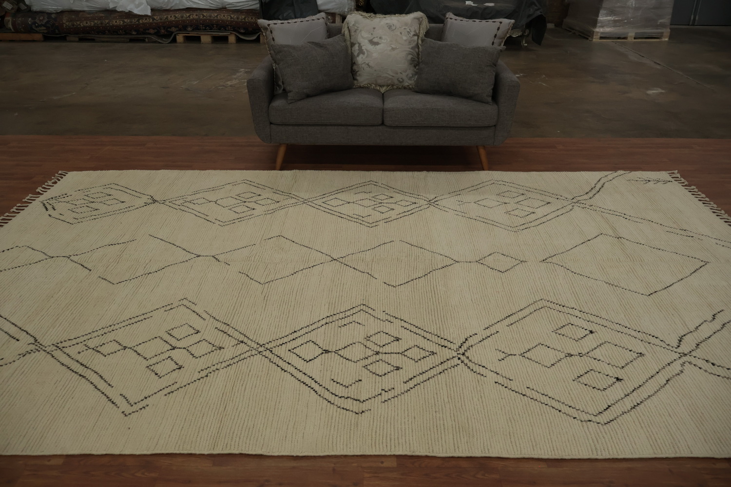 Handmade Wool Moroccan Area Rug 8x13