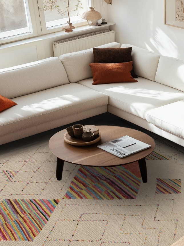 Geometric Trellis Moroccan Living Room Area Rug 7x10