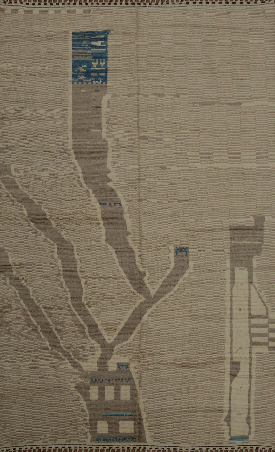 Handmade Wool Moroccan Living Room Area Rug 9x13