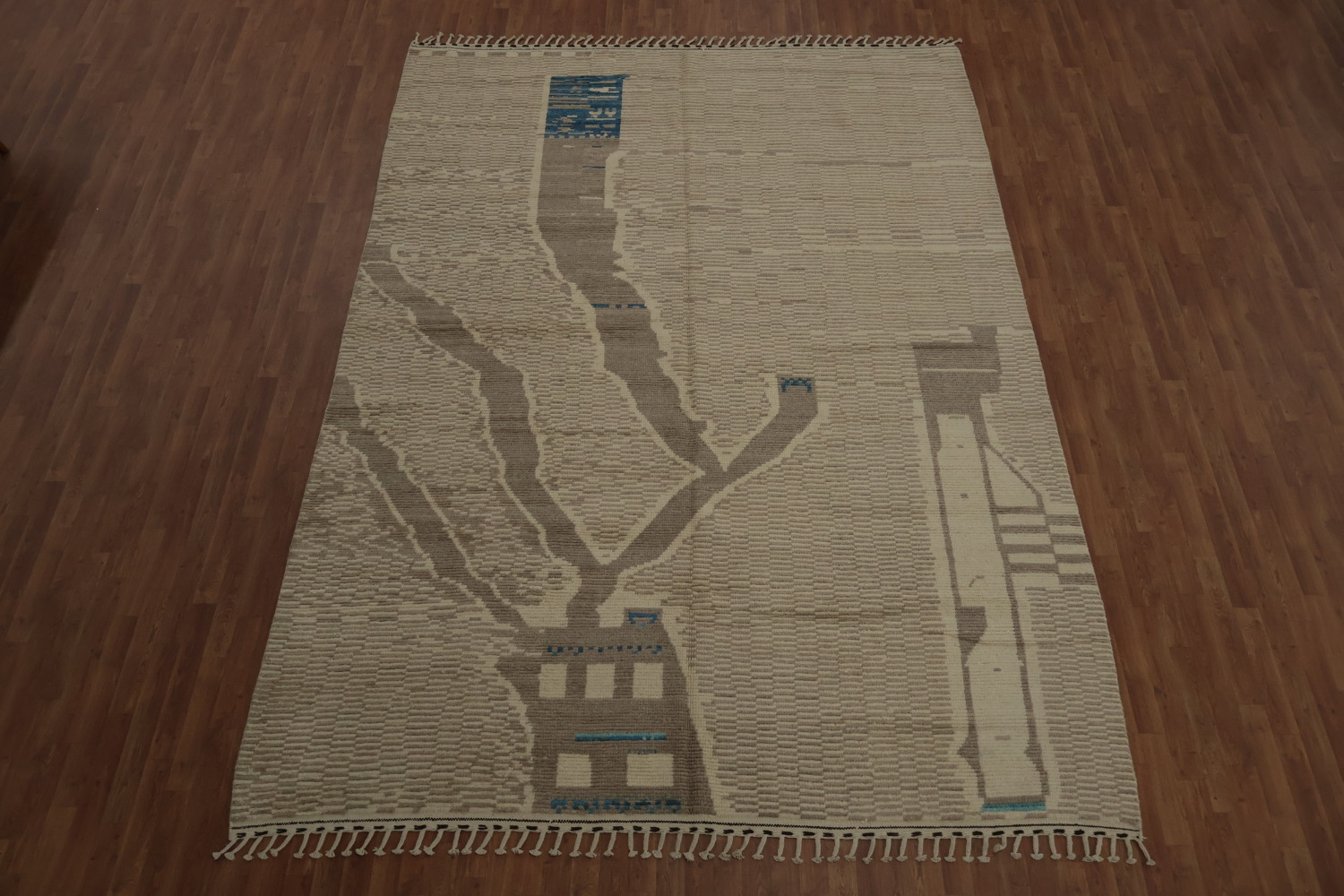 Handmade Wool Moroccan Living Room Area Rug 9x13