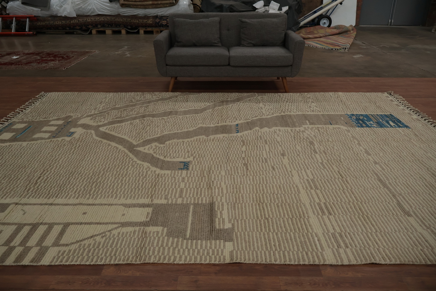 Handmade Wool Moroccan Living Room Area Rug 9x13