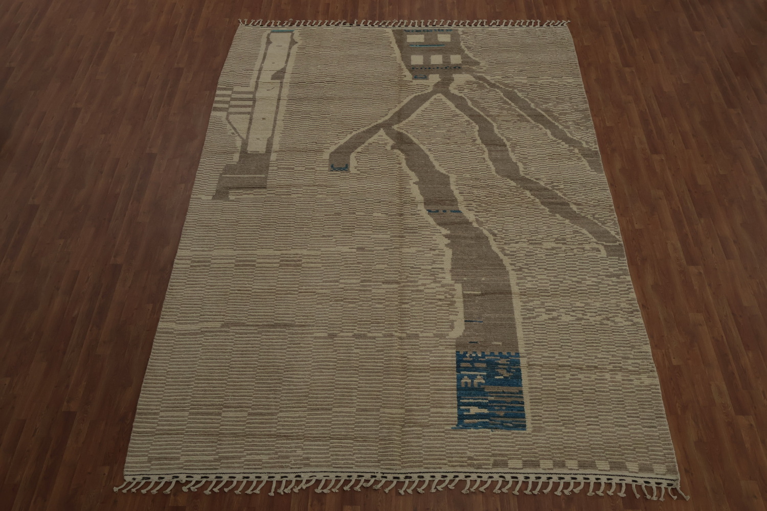 Handmade Wool Moroccan Living Room Area Rug 9x13