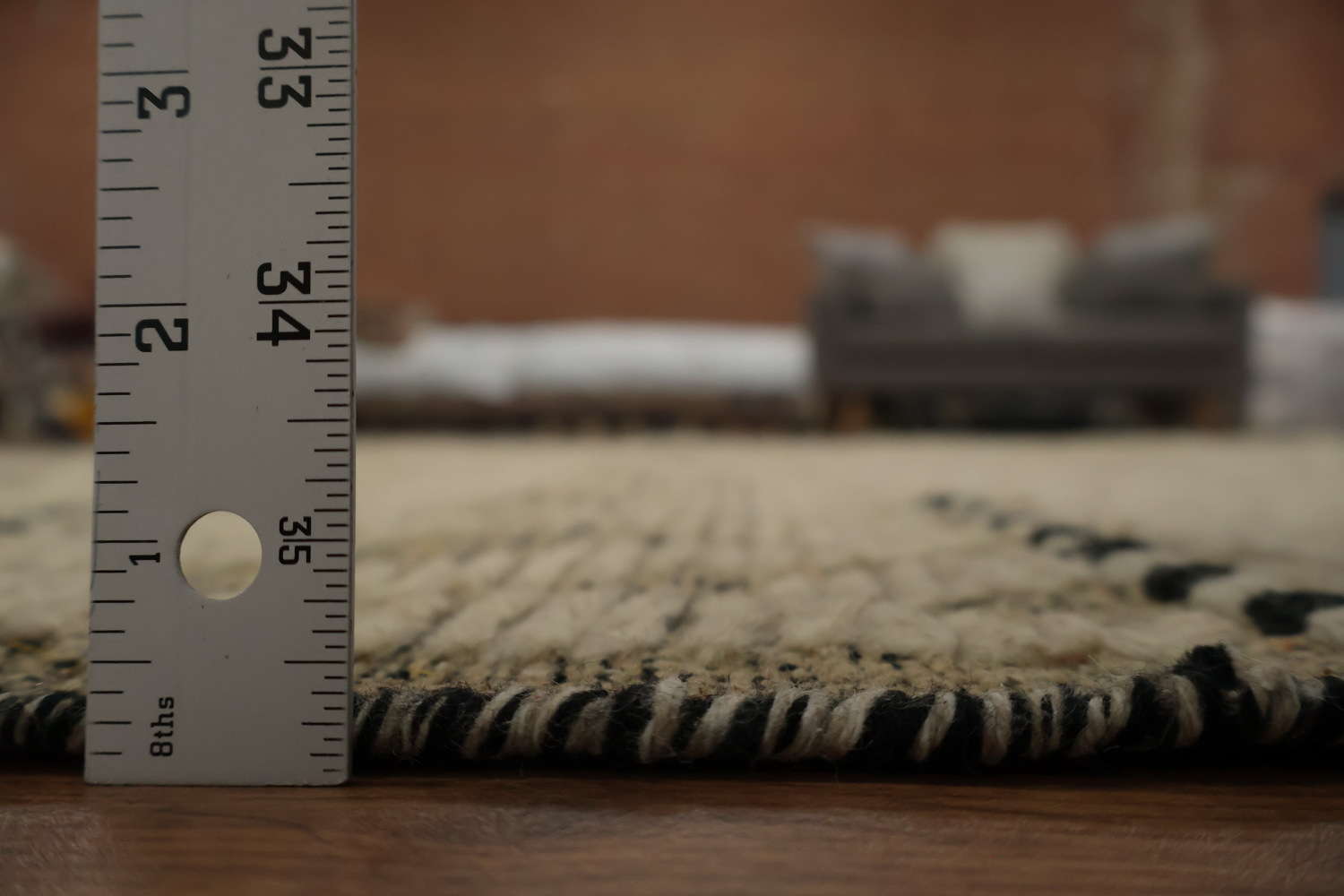 Sophisticated Moroccan Area Rug 9x13 with Unique Chevron Detailing