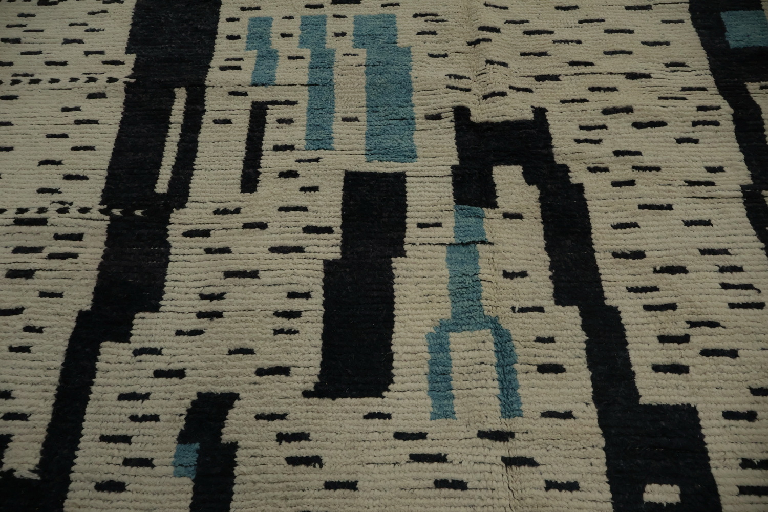 Hand-Knotted Wool Moroccan Abstract Area Rug 8x10