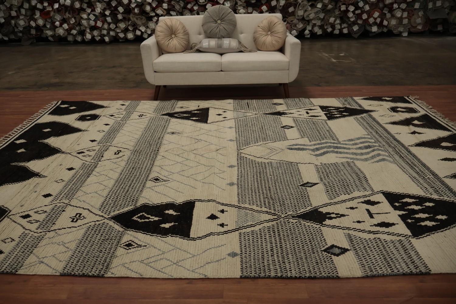 Geometric Wool Moroccan Oriental Area Rug 9x13