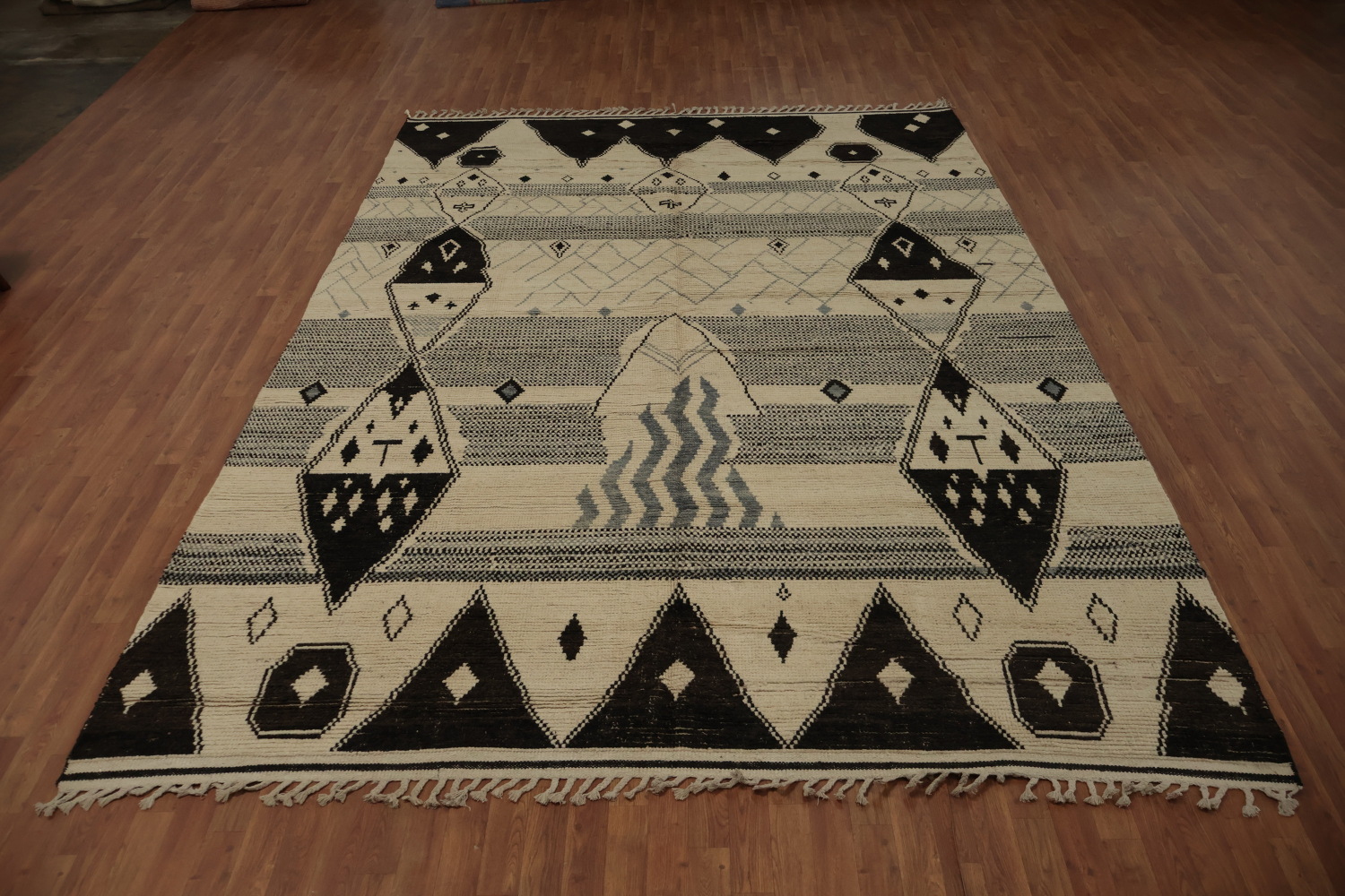 Geometric Wool Moroccan Oriental Area Rug 9x13