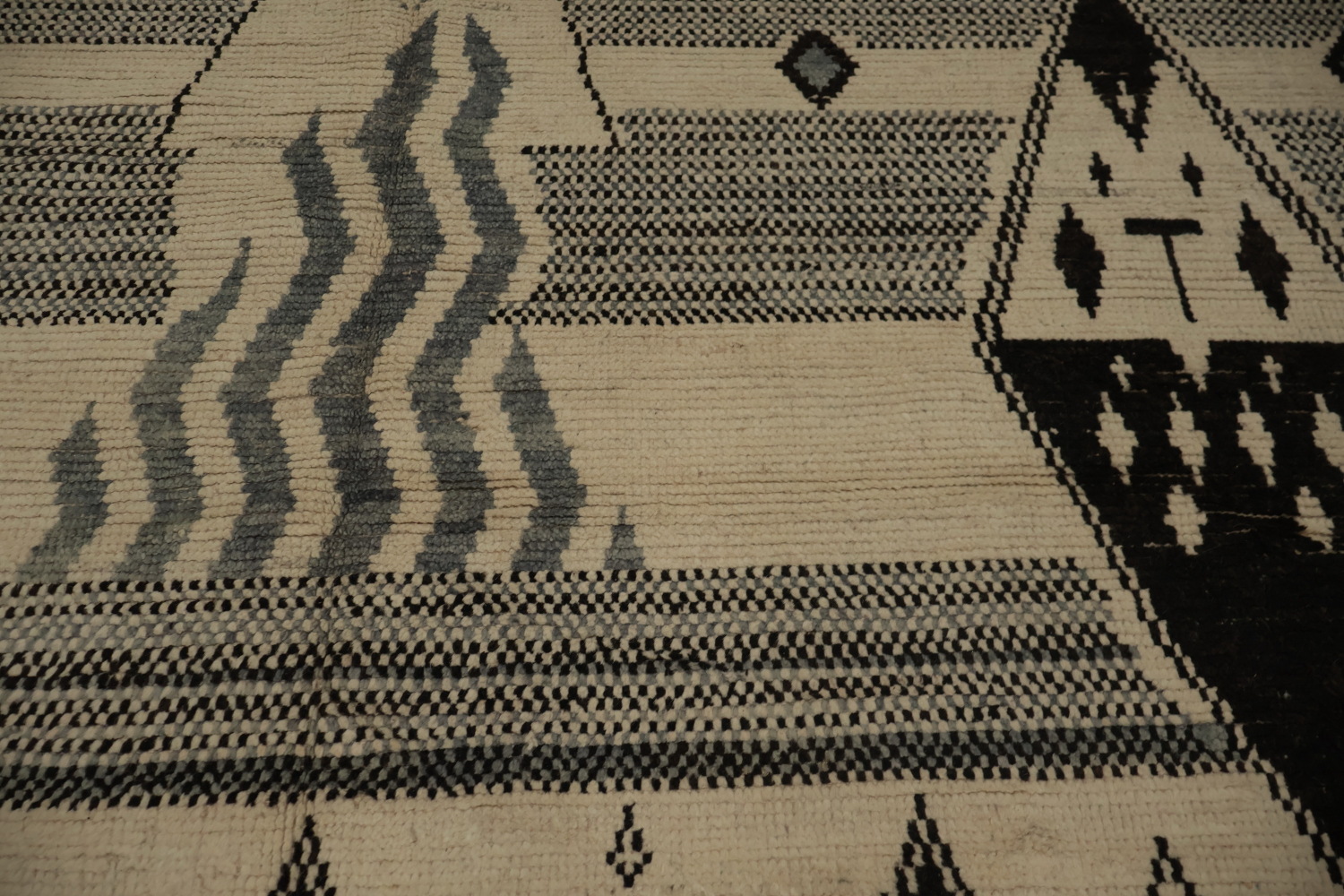 Geometric Wool Moroccan Oriental Area Rug 9x13