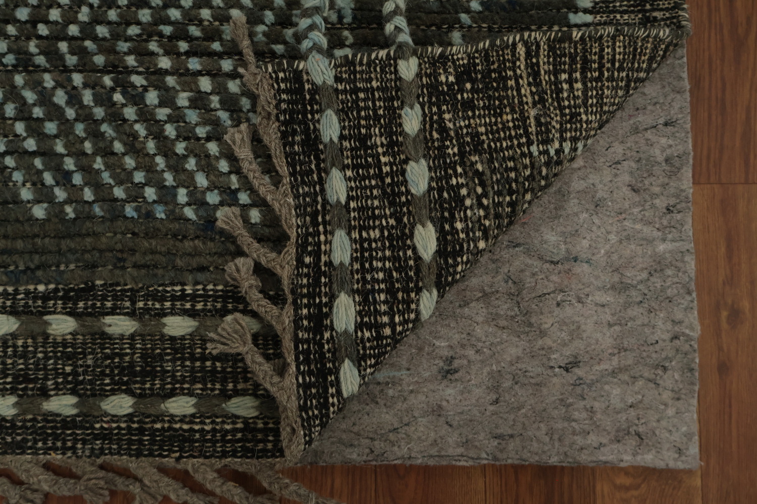 Modern Minimalist Dark Toned Moroccan Large Area Rug 9x13