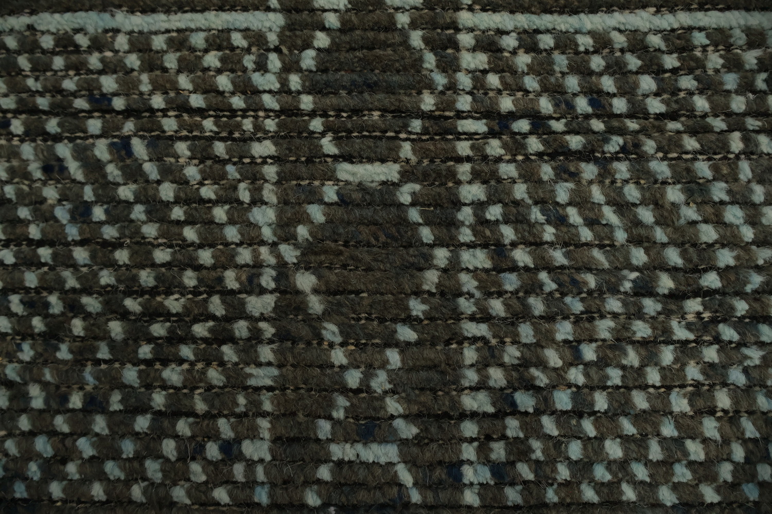 Modern Minimalist Dark Toned Moroccan Large Area Rug 9x13