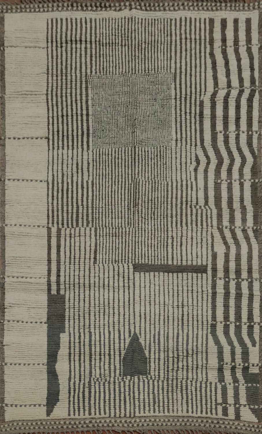Striped Handmade Moroccan Oriental Area Rug 8x11