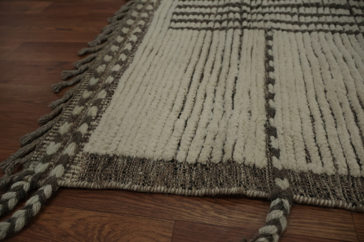 Striped Handmade Moroccan Oriental Area Rug 8x11