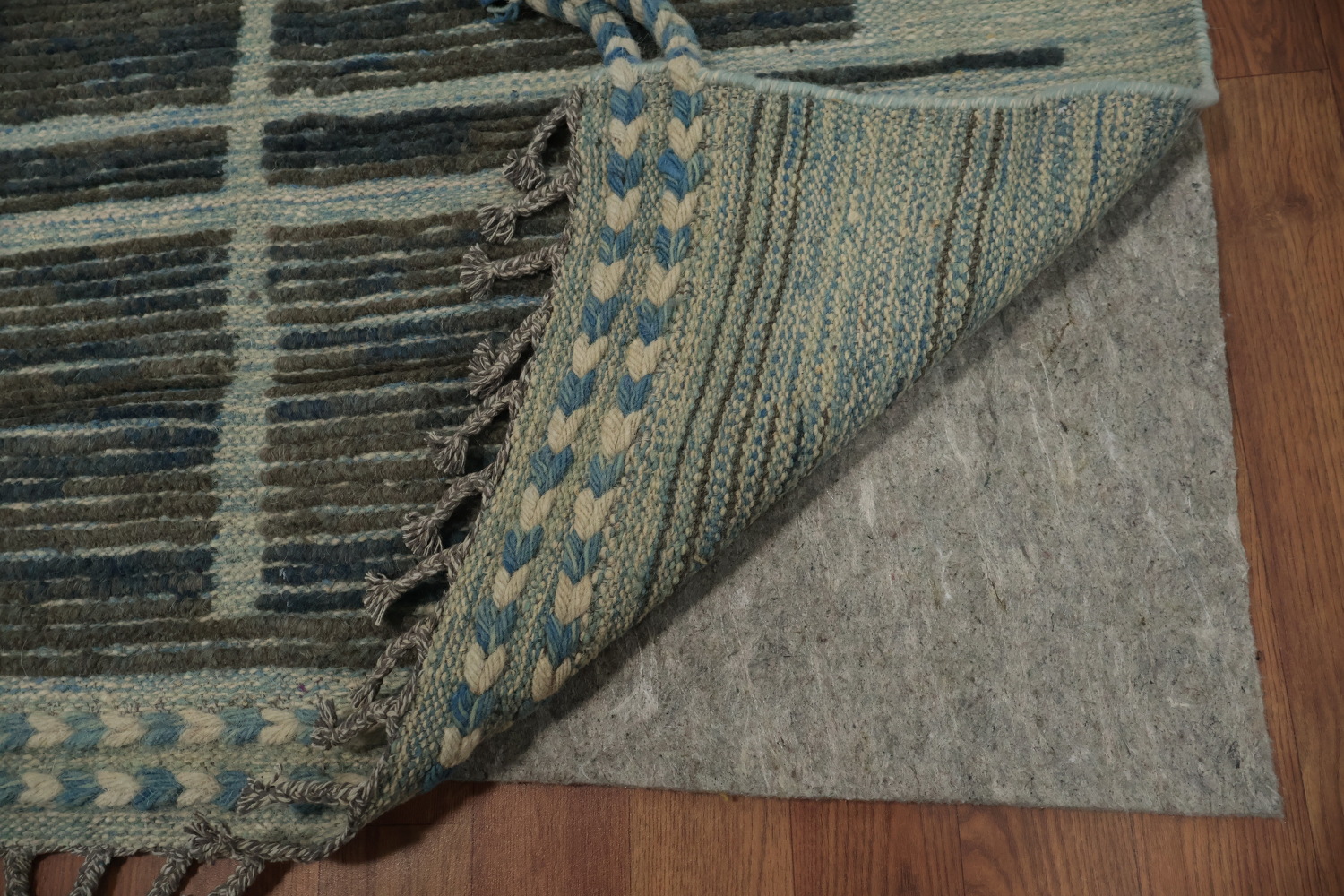 Earth Tone Wool Moroccan Living Room Area Rug 8x12