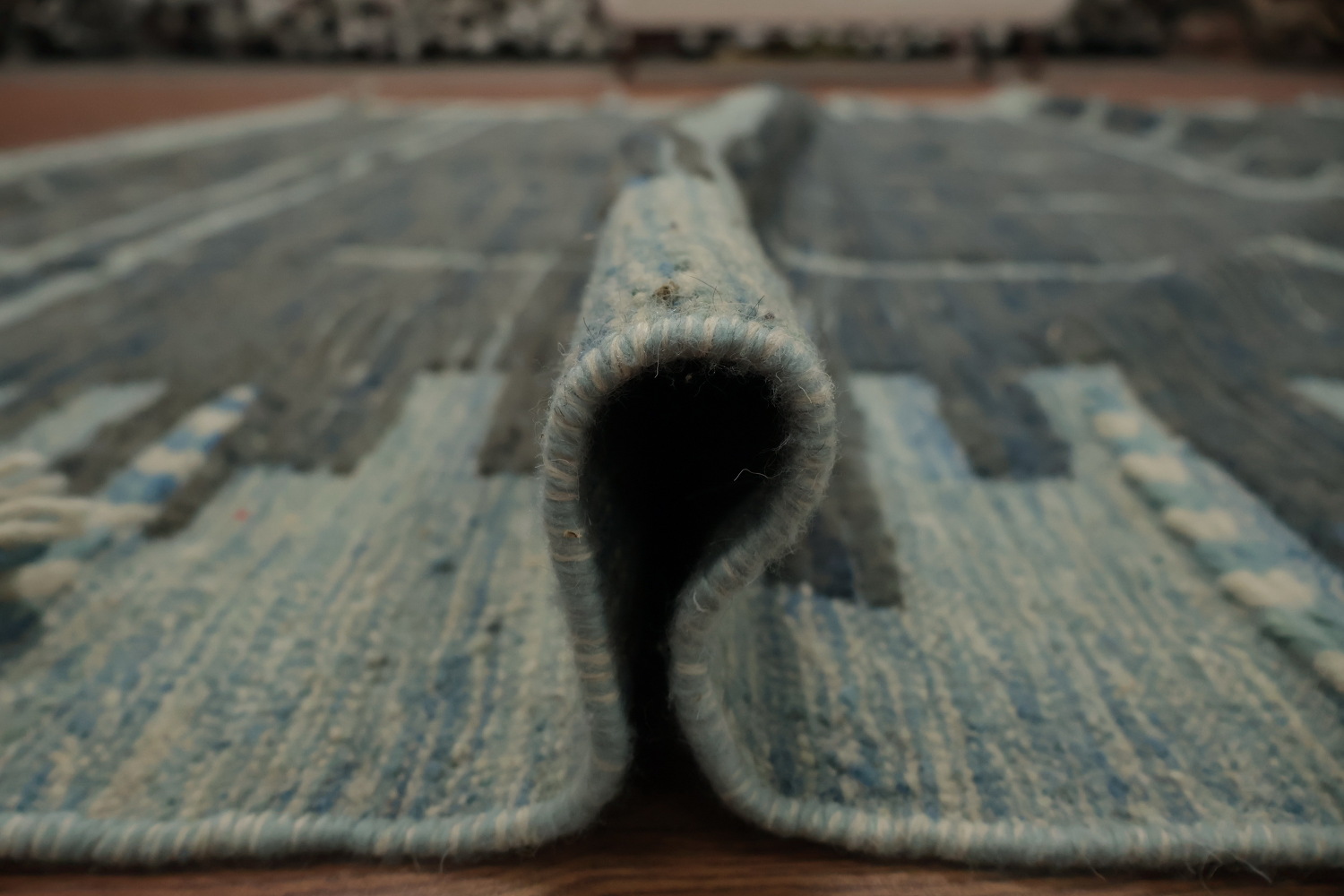 Earth Tone Wool Moroccan Living Room Area Rug 8x12
