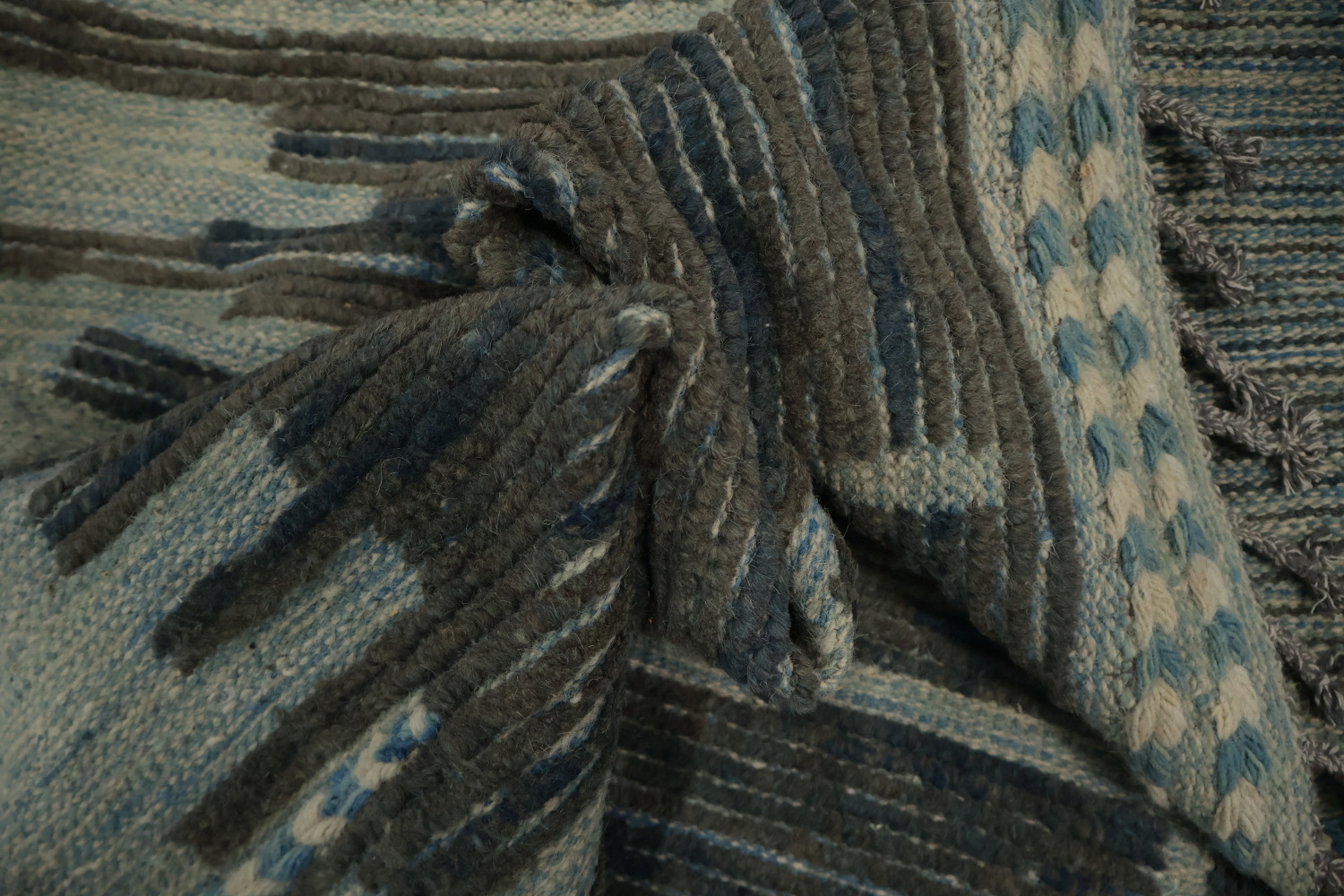 Earth Tone Wool Moroccan Living Room Area Rug 8x12