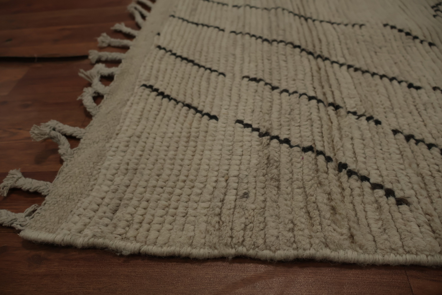 All-Over Ivory Moroccan Modern Area Rug 7x11