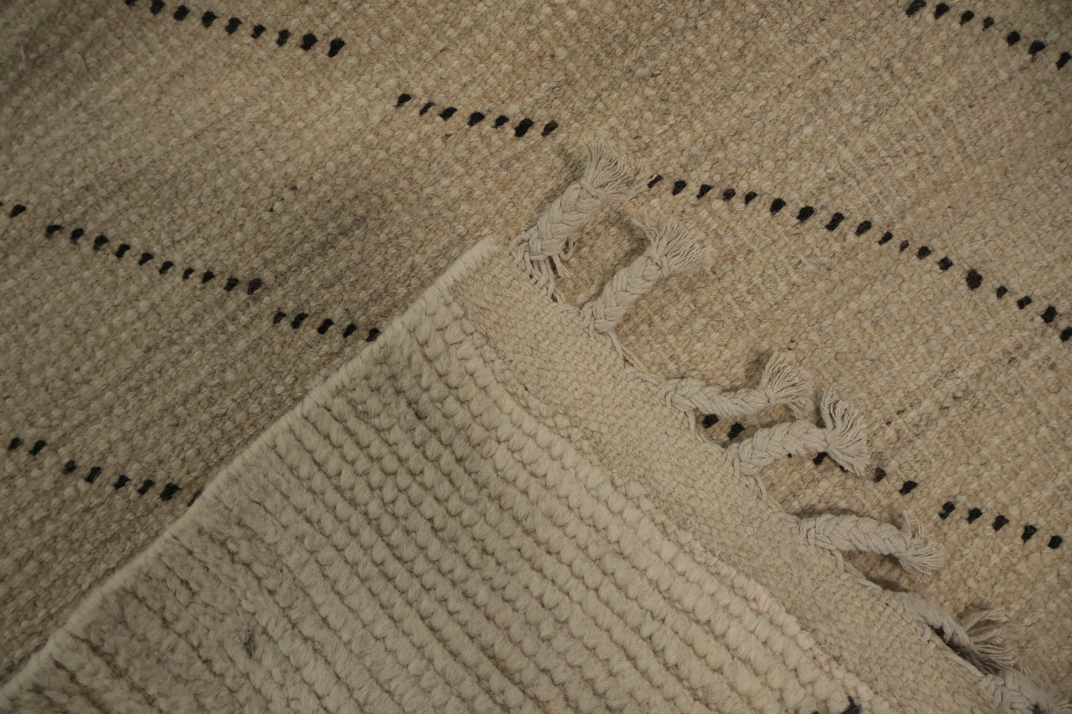 All-Over Ivory Moroccan Modern Area Rug 7x11