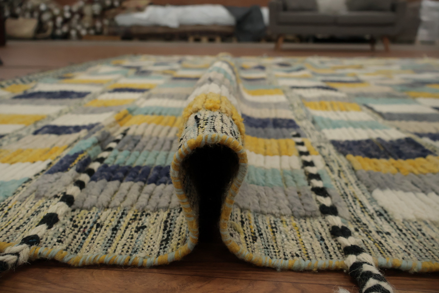 All-Over Checkered Moroccan Large Modern Rug 10x15