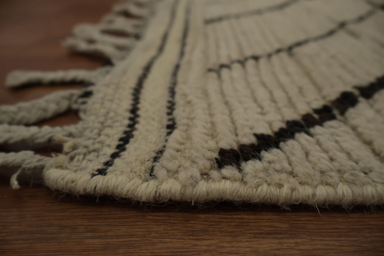 Earth Tone Wool Moroccan Modern Area Rug 8x11