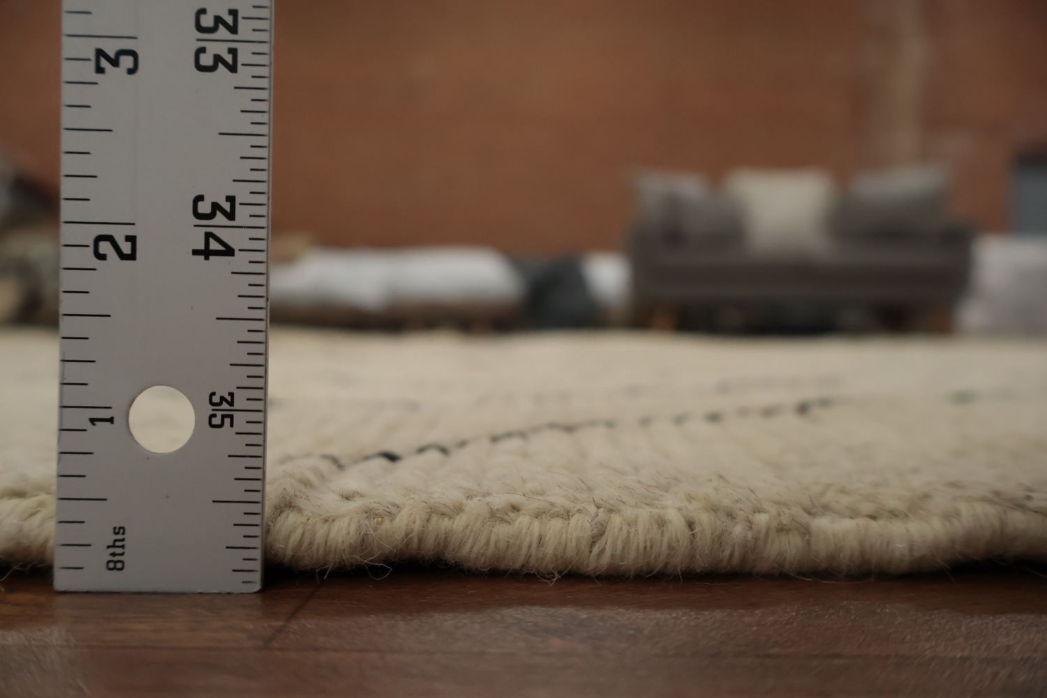 Earth Tone Wool Moroccan Modern Area Rug 8x11