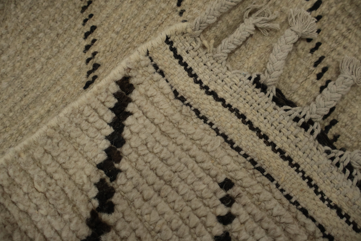 Earth Tone Wool Moroccan Modern Area Rug 8x11