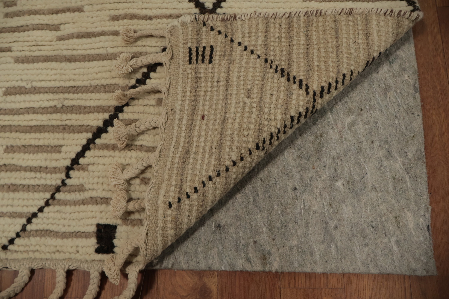 Earth Tone Wool Moroccan Oriental Area Rug 7x11