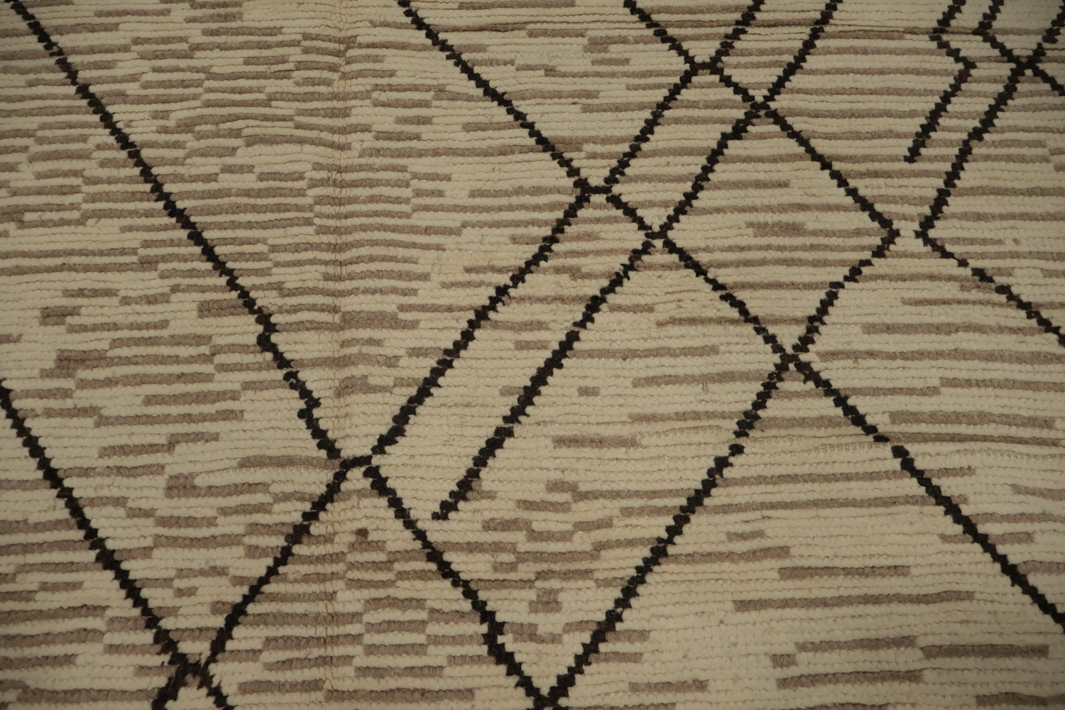 Earth Tone Wool Moroccan Oriental Area Rug 7x11