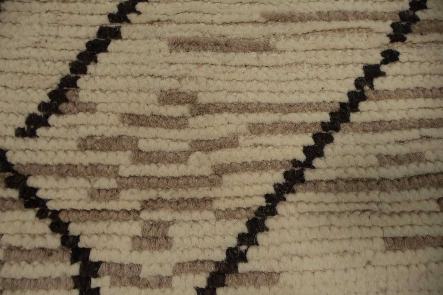 Earth Tone Wool Moroccan Oriental Area Rug 7x11
