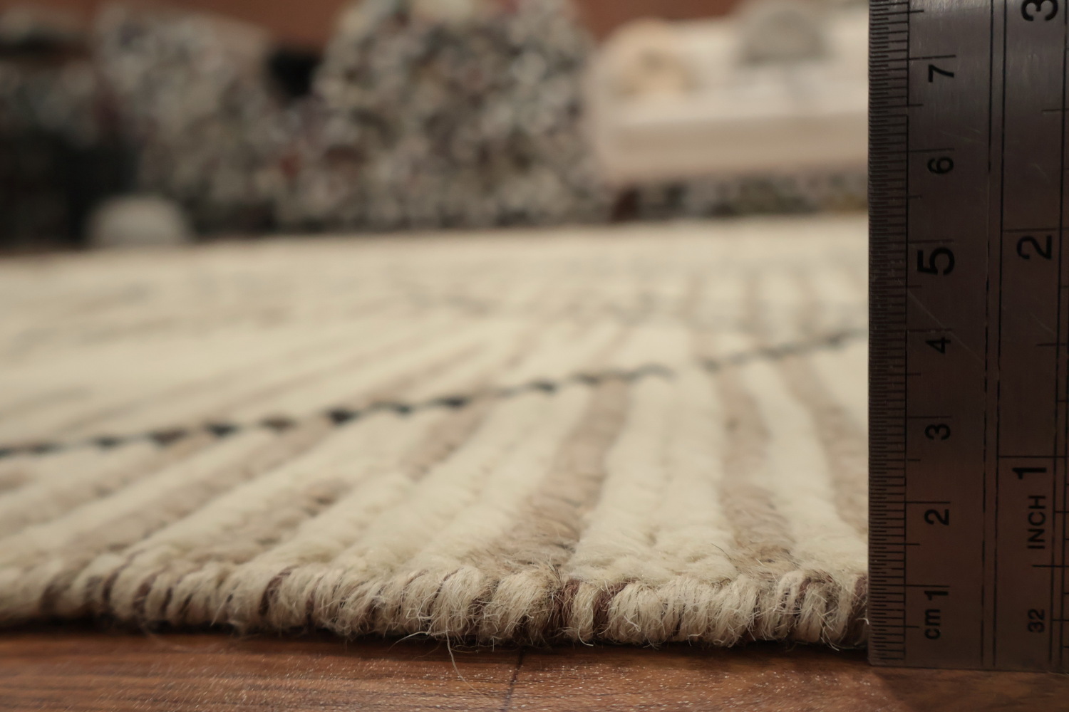 Earth Tone Wool Moroccan Oriental Area Rug 7x11