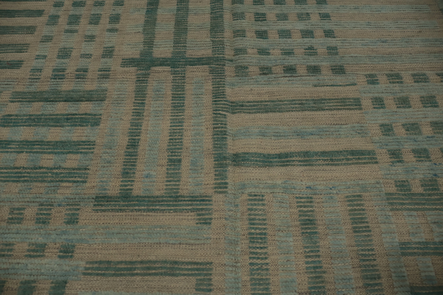 Artistic Handcrafted Moroccan Area Rug 8x11 Featuring Stripe Designs