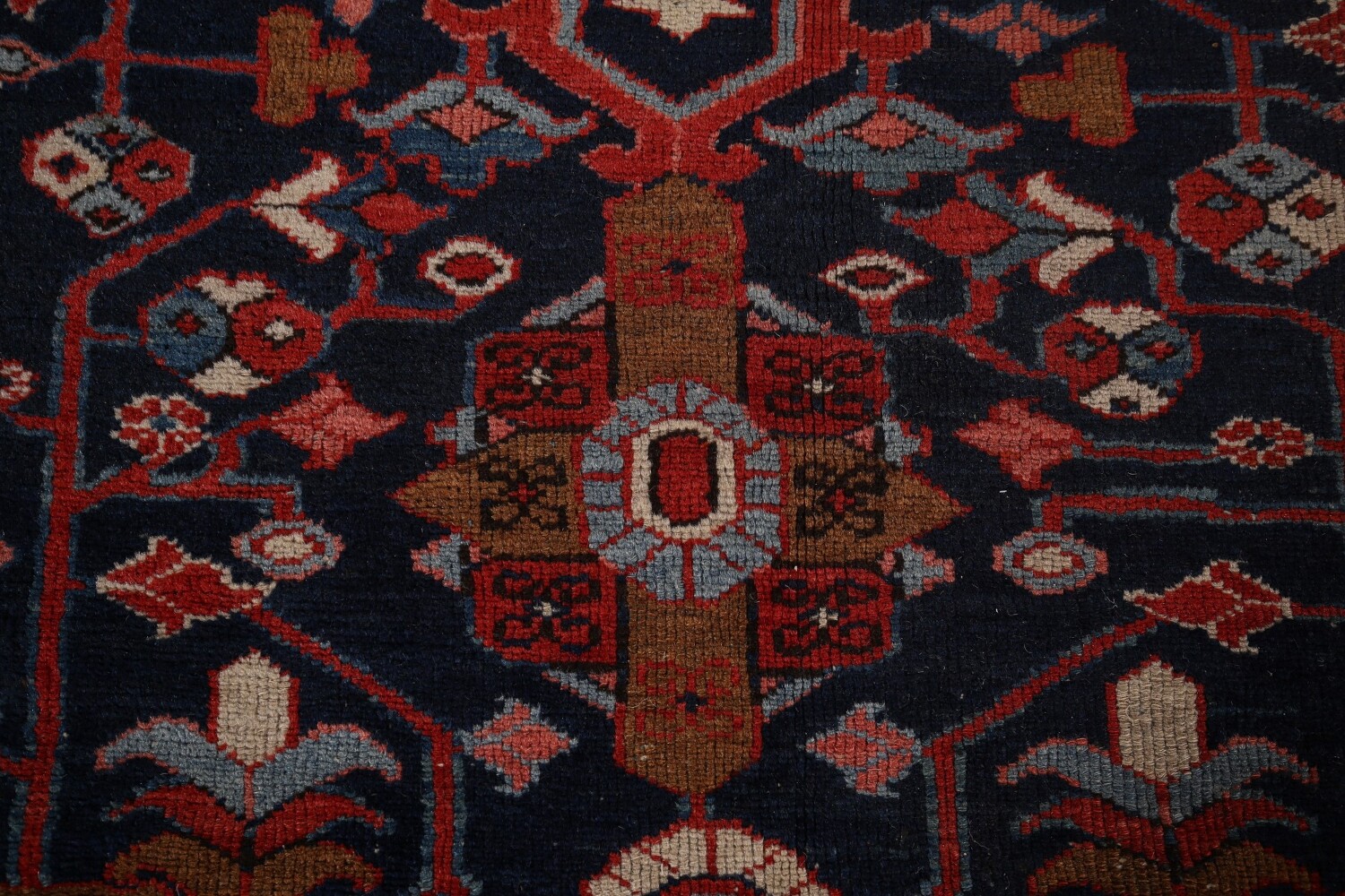Pre-1900 Vegetable Dye Heriz Serapi Persian Large Rug 11x19
