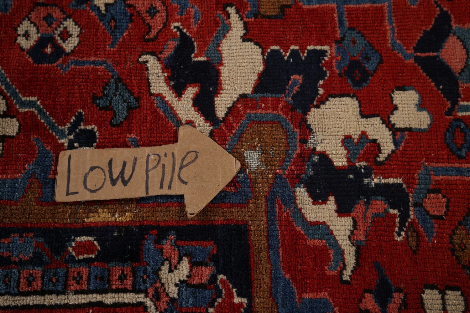 Pre-1900 Vegetable Dye Heriz Serapi Persian Large Rug 11x19