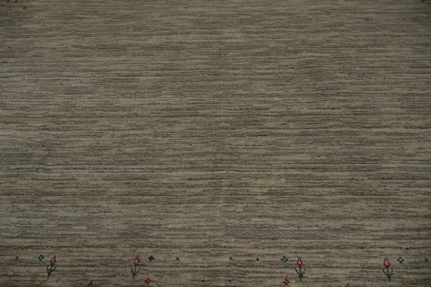 Sophisticated Gray Gabbeh Area Rug Featuring Delicate Tiny Motifs 8x8