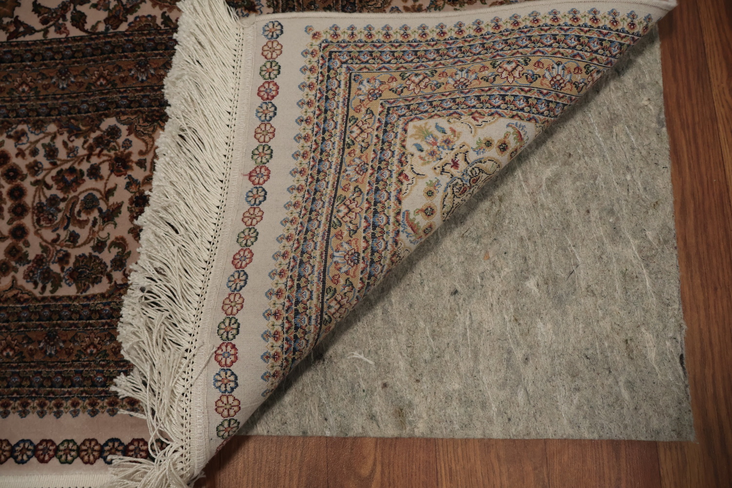 Traditional Floral Silk Qum Living Room Area Rug 7x10