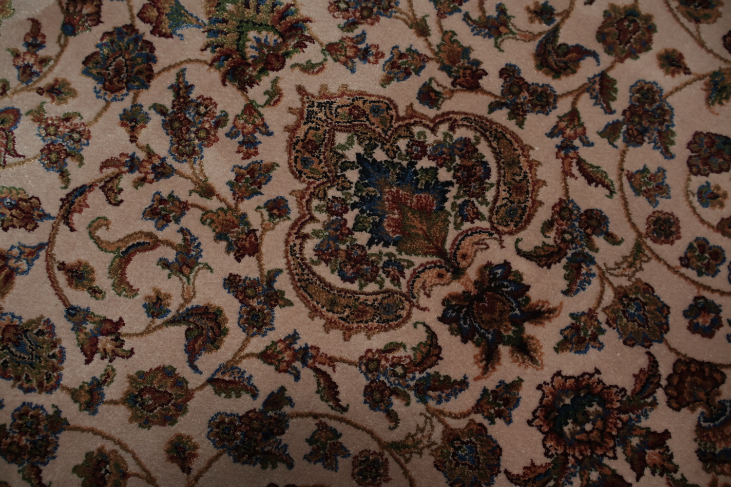 Traditional Floral Silk Qum Living Room Area Rug 7x10