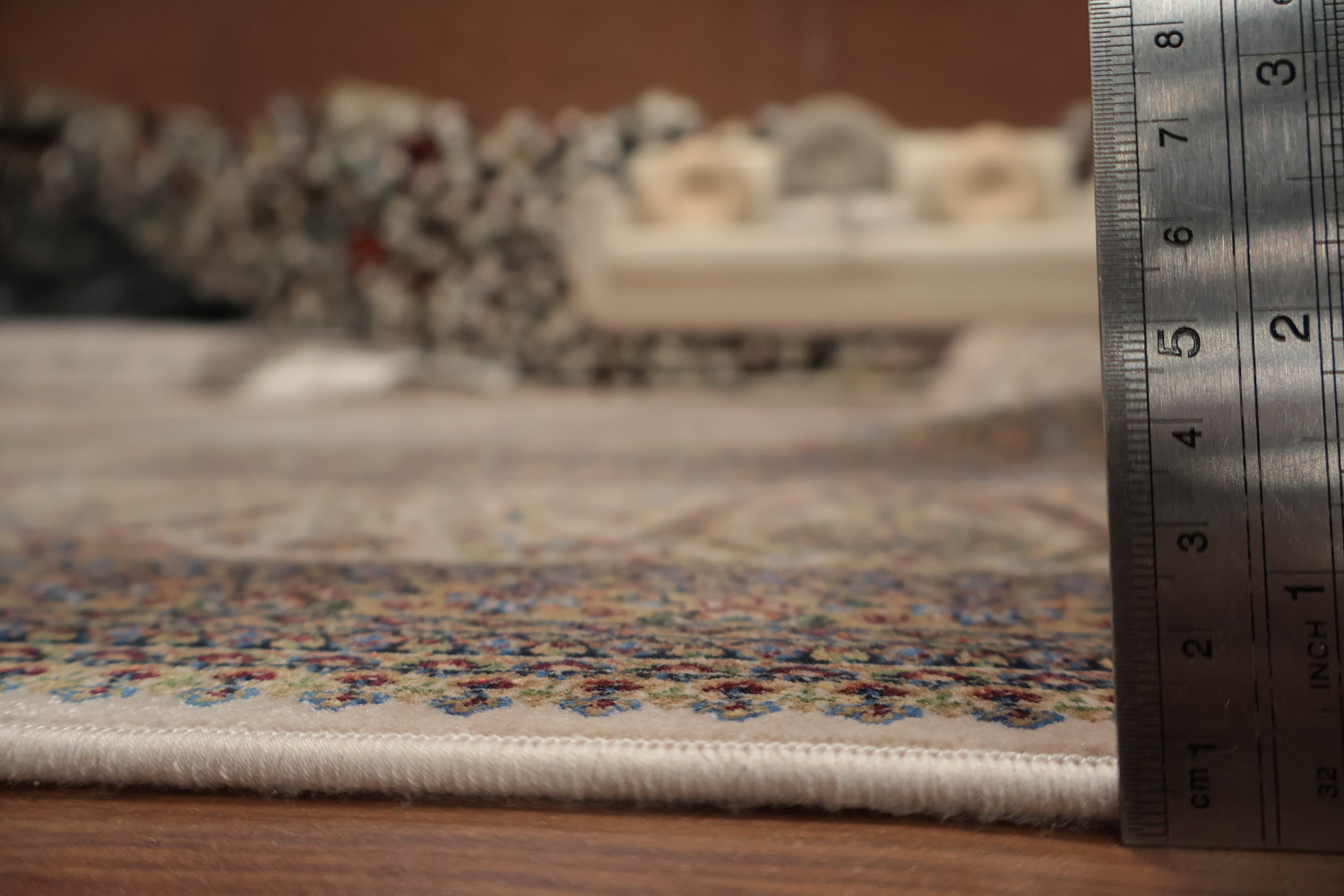 Traditional Floral Silk Qum Living Room Area Rug 7x10