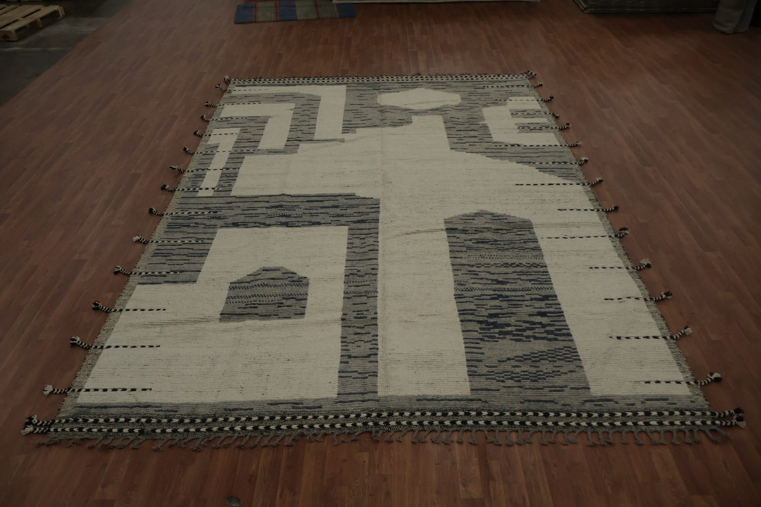 Abstract Moroccan Large Area Rug 9x13 for Minimalist Living Areas